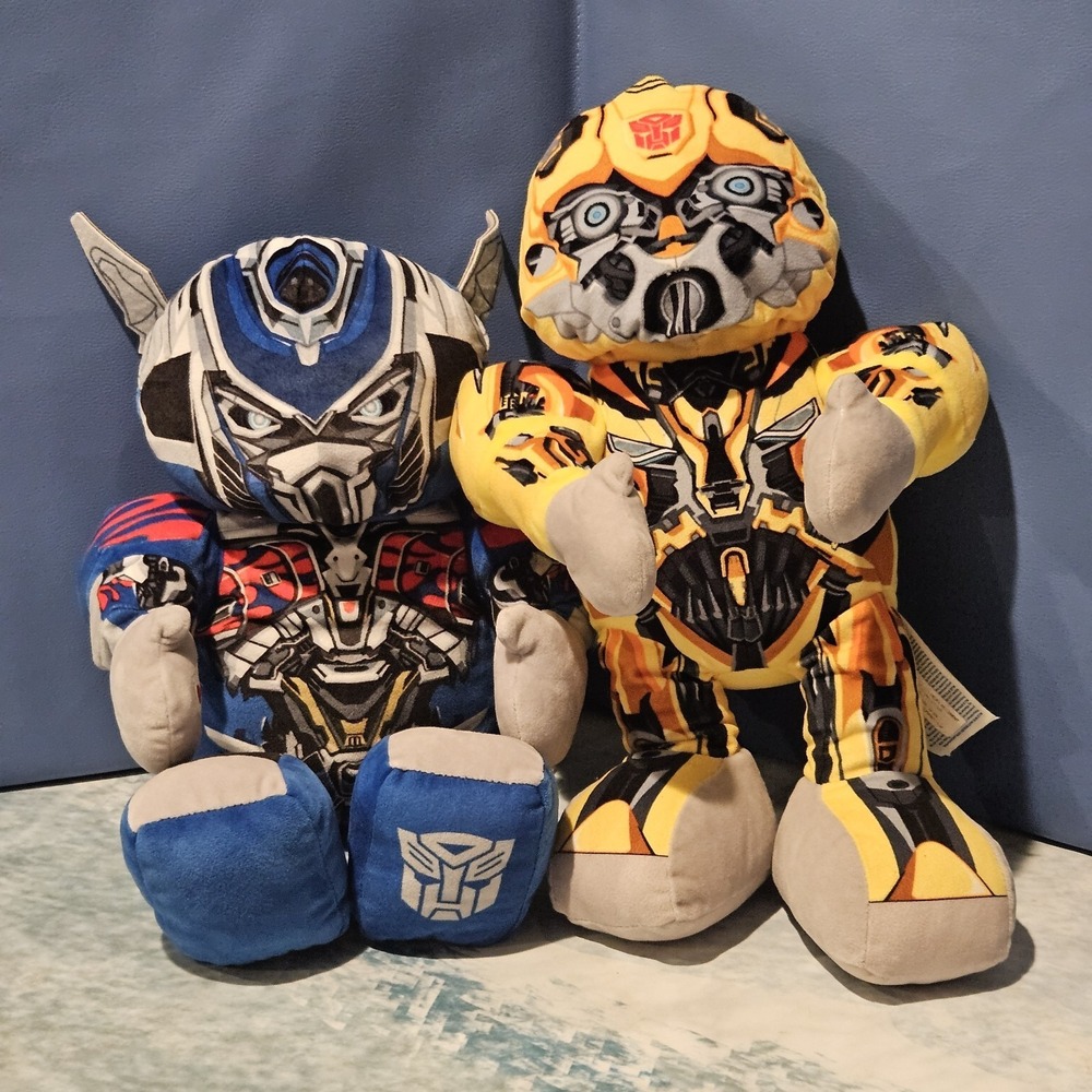 Build-A-Bearβ Transformers Optimus Prime & Bumblebee Plush Bears Sound Tested